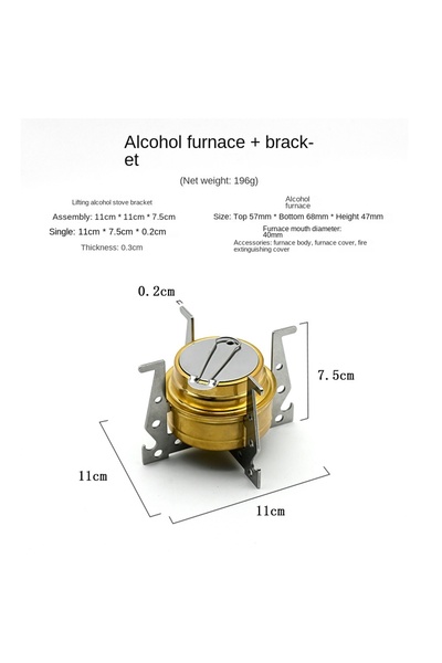 Choice Yellow Aluminum Alloy Alcohol Stoves Portable Picnic BBQ Furnace Windproof Alcohol Stoves for Outdoo