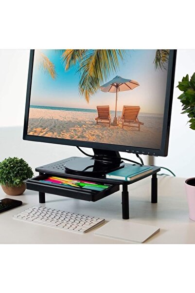 Arabest حامل شاشة مزود بدرج ومطاط مانع للانزلاق، قابل للتعديل على ثلاثة ارتفاعات