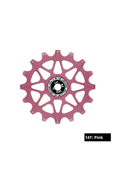 Choice محول سرعات خلفي للدراجات من TaoCi 14TPink ENLEE، مزود بعجلة توجيه سيراميكية ذات أسنان موجبة وسالبة، مناسب للدراجات الجبلية