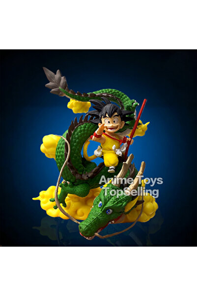 BANDAI Goku 13cm/5.12in Anime Dragon Ball Z Figure Goku and Shenron Action Fi...