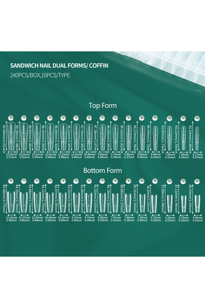 Choice مجموعة أدوات تجميل الأظافر الاحترافية من Nailpop، تتضمن 15 شكلاً شفافا...