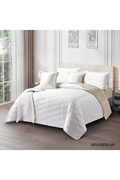 miral Double winter bedspread, plain with a fleece cover, 6 pieces, 220x240