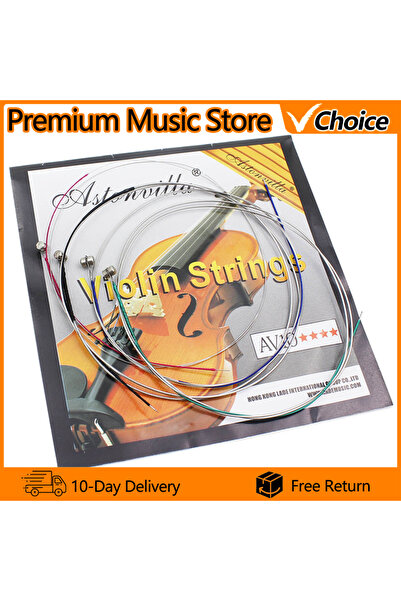 Choice4 مجموعة واحدة AV10 مكونة من 4 قطع من أوتار الكمان E-A-D-G، قلب فولاذي،...