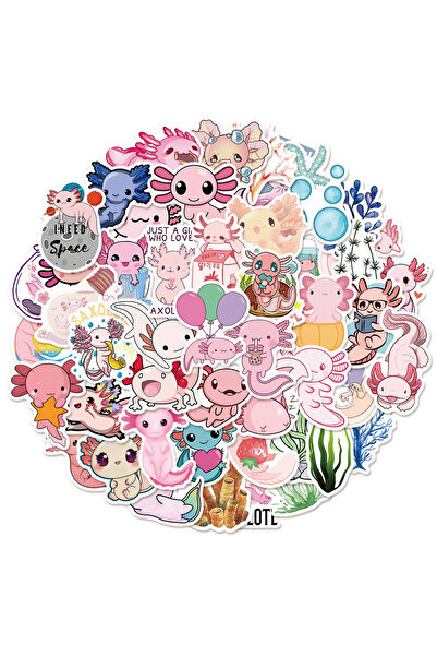 Choice ٥٠ قطعة من ملصقات الأكسولوتل، ملصقات جرافيتي إبداعية لطيفة، ملصقات يمك...