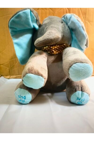 Choice لعبة فيل متحركة من القطيفة، فيل يغني بأذنين متحركتين، لعبة قطيفة كهربا...