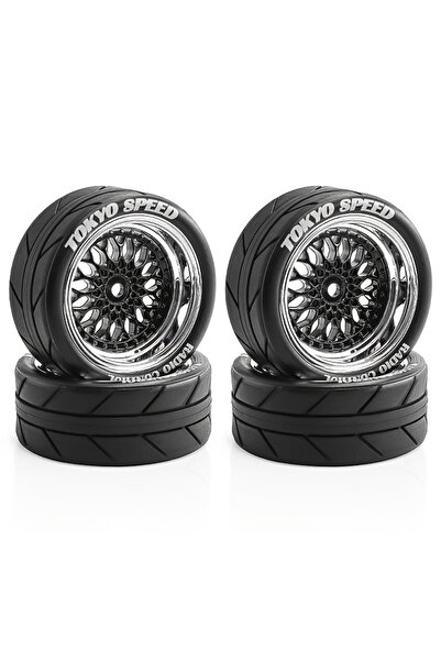 Choice مجموعة من 4 إطارات وعجلات سيارات التحكم عن بعد للانجراف مقاس 65 مم - م...