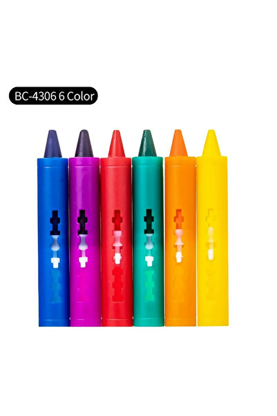 Choice مجموعة أقلام تلوين قابلة للغسل للاستحمام - 6 قطع - أقلام تلوين ملونة وسهلة التنظيف لحوض الاستحمام للأطفال، فن ممتع أثناء الاستحمام