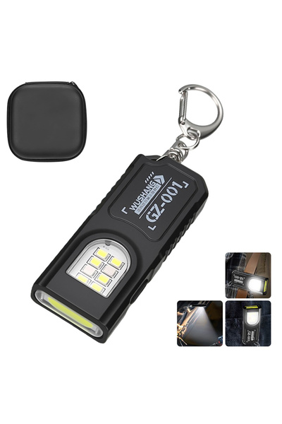 Choice 1PC with Box Portable Keychain Flashlight USB Rechargeable LED Flashli...