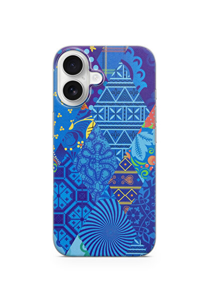 lelia حافظة هاتف شفافة متوافقة مع iPhone 17 مطبوع |   المجموعة: كولور ويف فلوكس