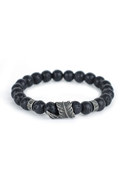 Choice lava Vintage Feather Bracelet For Men Sanskrit Mantra Braslet Yoga Meditation Healing Braclet 8mm La