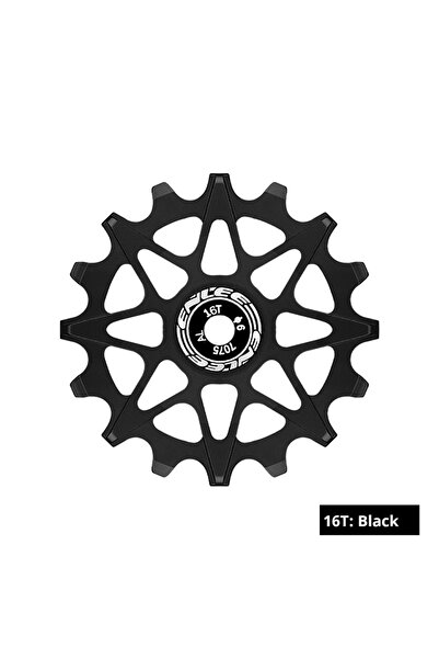 Choice محول سرعات خلفي للدراجة من TaoCi 16T أسود اللون، مزود بعجلة توجيه سيراميكية ذات أسنان موجبة وسالبة.