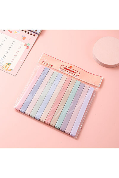 Choice 12pcs color random 12pcs Square Highlighter Markers Painting Tools for Journaling School Office Supp