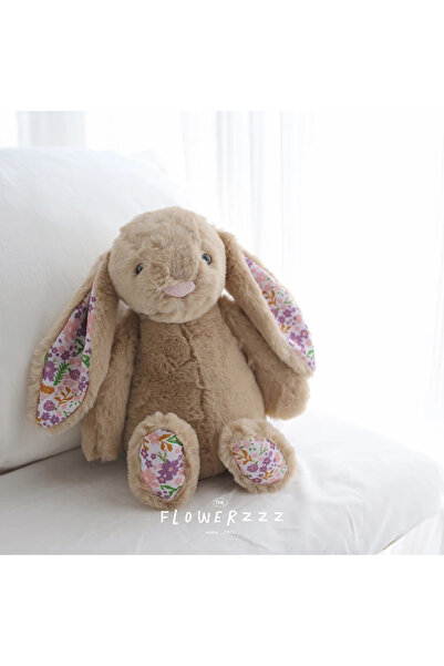 Choice دمية أرنب جيليكات بنية اللون، 30 سم، لطيفة ذات آذان طويلة، ناعمة جدًا،...