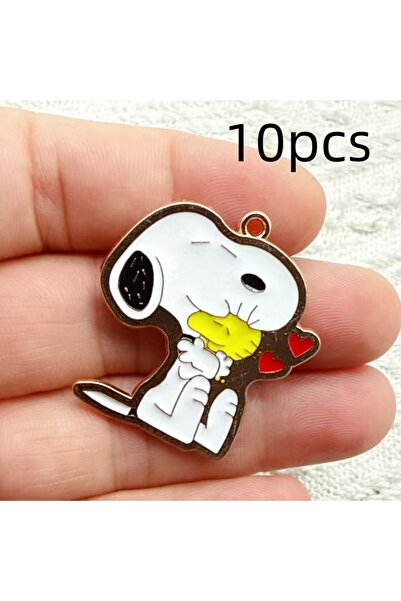 Miniso BROWN 10pcs Cartoon Charm Jewelry Accessories Enamel Necklace Earring ...