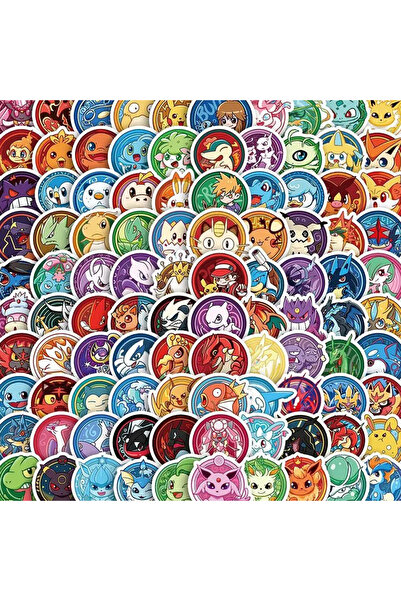 Choice ١٠٠ قطعة من ملصقات بوكيمون الكرتونية اللطيفة، بيكاتشو، سايدوك، ميو تو، ملصقات لأجهزة الكمبيوتر المحمولة والهواتف