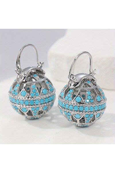 Choice WF5548-2 Bohemian Chic Spherical Hollow Earrings Elegant Versatile Wom...