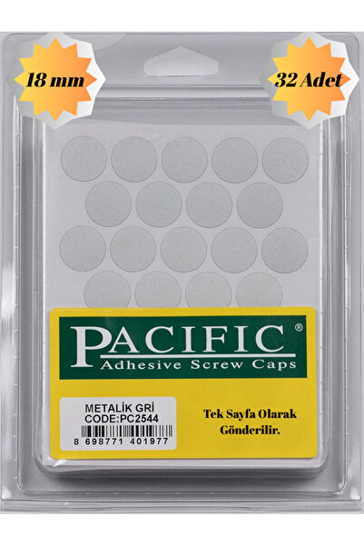 Mobilyap 18 mm Yapışkanlı Vida Gizleme Yapıştırma Vida Tapası Tıpası(32 Adet)...