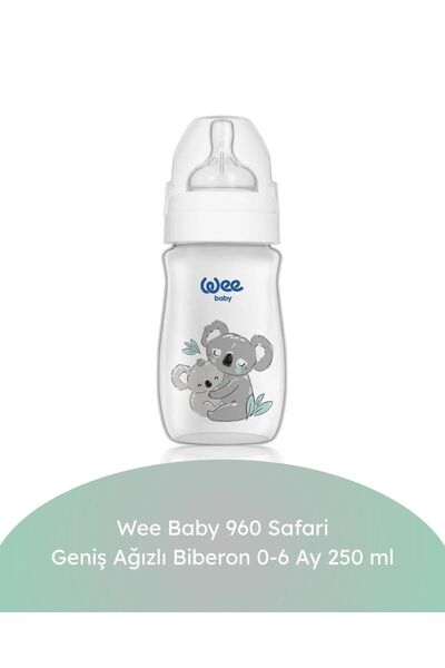 Wee Baby 960 Safari Geniş Ağızlı Biberon 0-6 Ay 250 ml