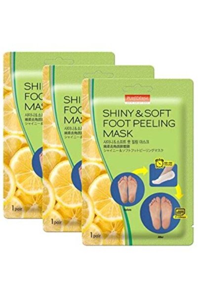 Purederm Shiny And Soft Foot Peeling Mask Pack Of 3