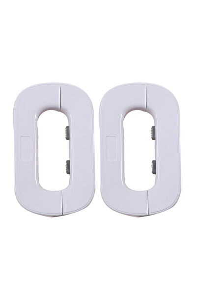 Choice قفلان أبيضان، قفل باب الثلاجة/الفريزر المنزلي، قفل أمان للأطفال الصغار، قفل أمان لخزائن الأطفال