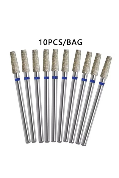 Choice1 M 10pcs 10Pcs/set Diamond Nail Drill Bit Set Nail Diamond Milling Cut...