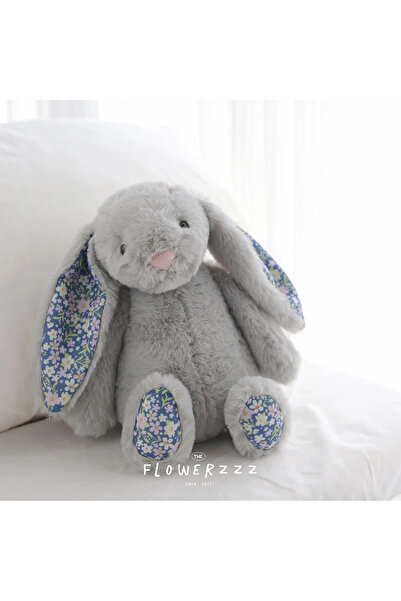 Choice دمية أرنب جيليكات رمادية اللون، 30 سم، لطيفة ذات آذان طويلة، ناعمة جدً...