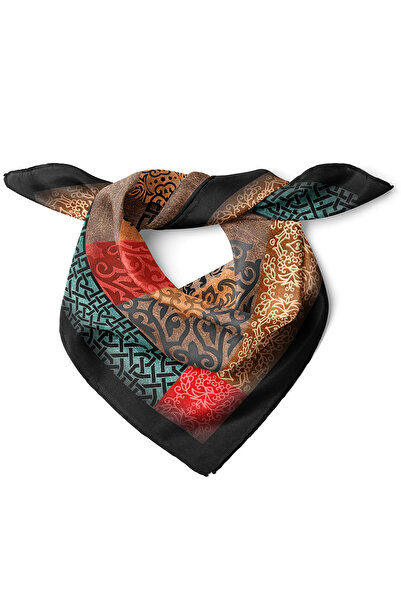 nehir eşarp Otantik Folk-Art Çiçek Desen Fular Bandana 50x50 Cm