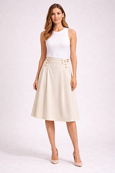 Ekol Fustă detaliată cu nasturi