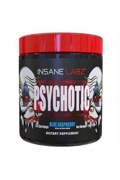 insane labz Psychotic, High Stimulant Pre Workout Powder, Extreme Lasting Energy, Focus and Enduranc