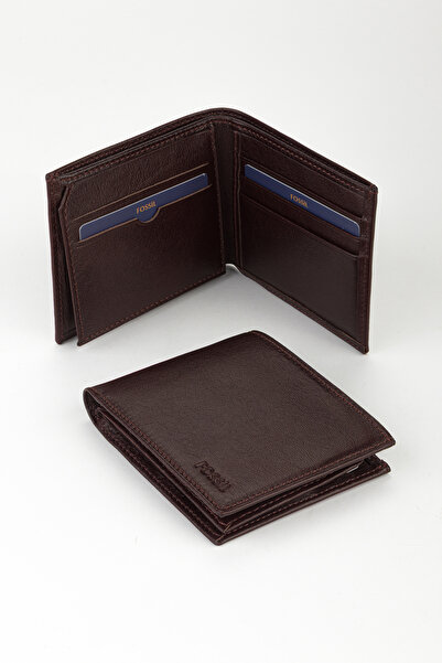 Fossil Boxed Genuine Leather Horizontal Hand Portfolio Wallet
