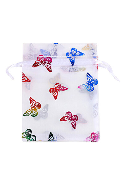 Choice 9x12cm butterfly 25pcs 9x12 10x15 13x18cm Sparkling Butterfly Organza Gift Bag Christmas Party Weddi