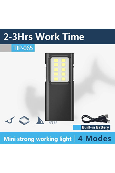 Heinast مصباح عمل صغير LED قابل لإعادة الشحن عبر منفذ USB-C، مصباح يدوي محمول، مصباح جيب، مصباح طوارئ للتخييم L