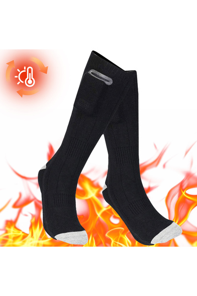 Choice جوارب شتوية سوداء مُدفأة كهربائياً بدرجة حرارة 65 درجة مئوية، بثلاثة أوضاع، قابلة للغسل، مناسبة للتزلج والصيد في الهواء الطلق.
