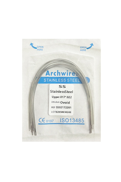 Choice11 أسلاك تقويم الأسنان العلوية من الفولاذ المقاوم للصدأ، مقاس 17×22، عب...