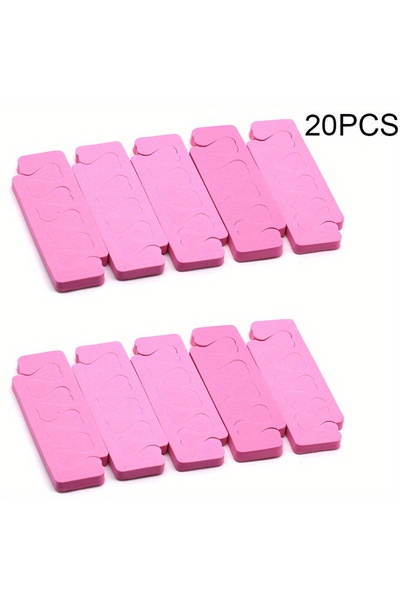 Choice4 Pink 20Pcs 2/10/20/50/100PCS Pink Nail Art Toes Separators Fingers Fo...