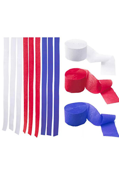 Generic 3-Piece Assorted Pastel Colour Paper Roll White/Red/Blue