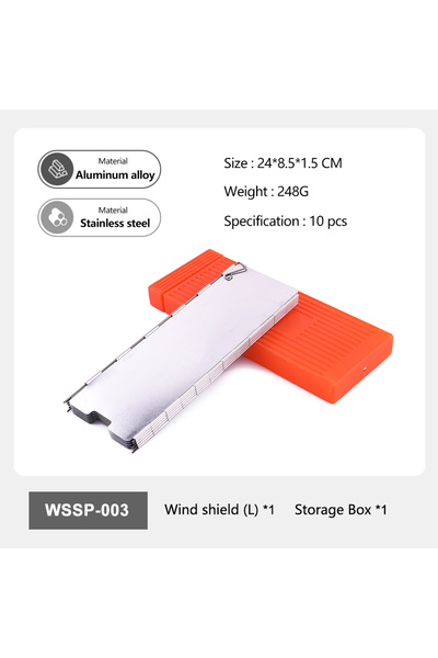 Widesea واقي رياح محمول للتخييم WSSP-003، مصنوع من سبائك الألومنيوم والفولاذ ...