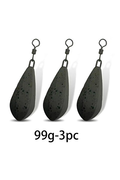Choice 99g 3pcs 3pcs Willow Shaped Lead Sinker Water Droplet Rotating Ring Wi...