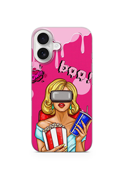 lelia حافظة هاتف شفافة متوافقة مع آيفون 16 مطبوع |   المجموعة: كوين مود فام