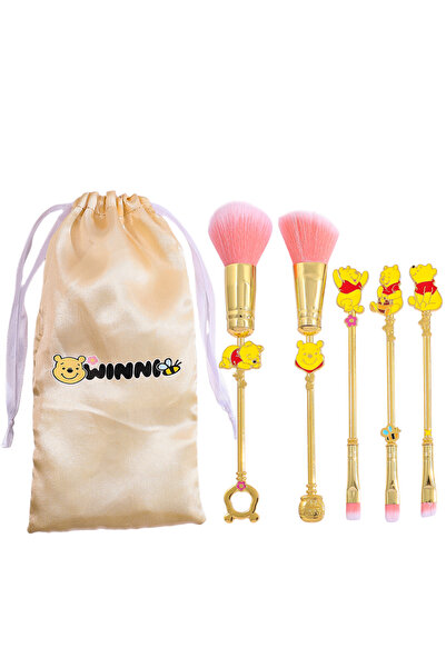 Miniso فرشاة مكياج ويني ذا بوه، فرشاة ظلال عيون كرتونية، فرشاة رسم بودرة، كحل...