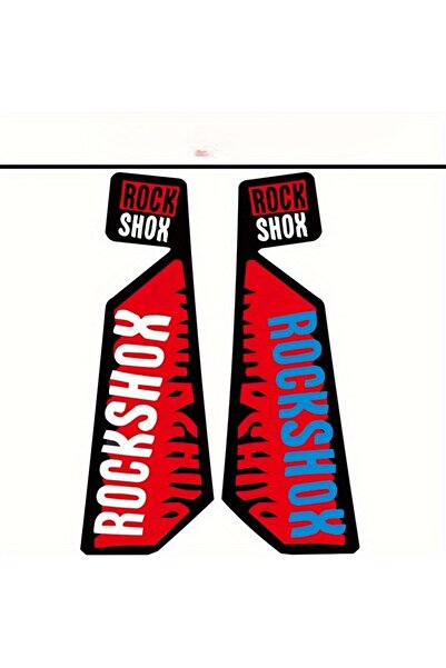 Choice 2PCS 2D Flat Motorcycle Helmet Sticker Mountain Bike Fork Sticker - ROCK SHOK Bike Fork Trim for 26/