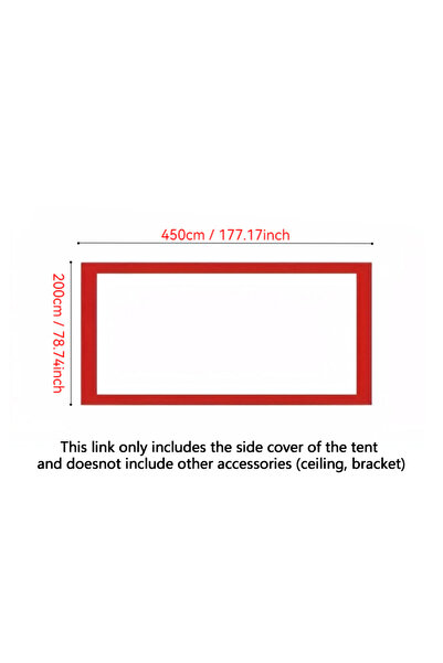 Choice خيمة شفافة مقاومة للماء والبرد والمطر، بمقاس 2 × 4.5 متر، مزودة بواقي ...