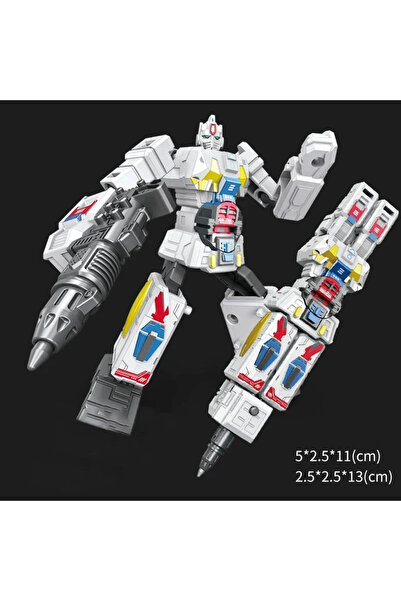 Choice لعبة روبوت متحولة 2 في 1، لون أبيض، قطعة واحدة، قلم حبر جاف قابل للتشك...