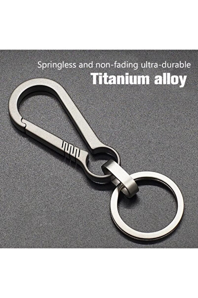 Choice A Titanium Buckles EDC Outdoor Tool Titanium Alloy Keychain Tiranium Buckle Key Ring Car Accessorie.