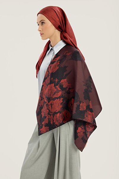 Maisa Μεταξωτό μαντήλι Nevbahar Tivil ΜΠΟΡΔΟ 90 x 90