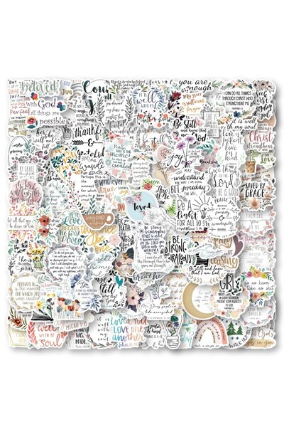 Choice ١٠٠ قطعة من ملصقات الكتاب المقدس الجديدة لتزيين ألواح التزلج على الجلي...