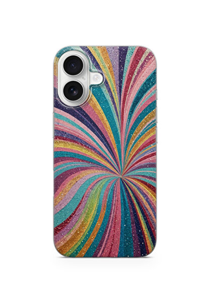 lelia حافظة هاتف شفافة متوافقة مع iPhone 17 مطبوع |   المجموعة: كولور ويف فلوكس