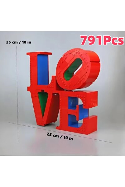 Choice No Box New MOC red sculpture model home decor building blocks for men and girls as Valentine's Day g