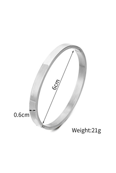 Choice 6mmSilverColor New 4/6/8mm Stainless Steel Bangle Men Women Openable Unfading Bracelet Valentine Day