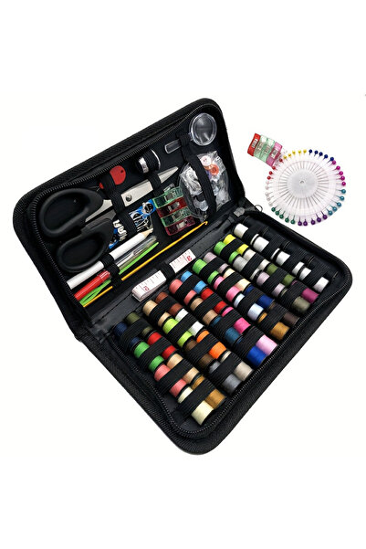 Choice M Black 172Pcs Portable Sewing Kit Household Sewing Tools Sewing Needle Box Multifunctional Mending
